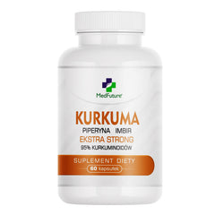 Kurkuma 95% + Piperyna + Imbir - zestaw ekstraktów – 120 tabletek | Medfuture