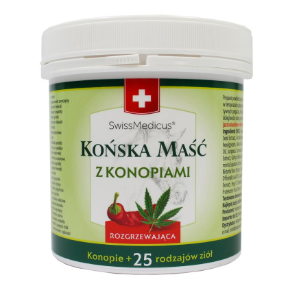 Końska maść z konopiami rozgrzewająca 250 ml - Herbamedicus