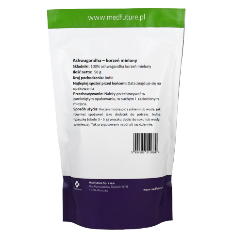 Ashwagandha korzeń mielony - 50 g