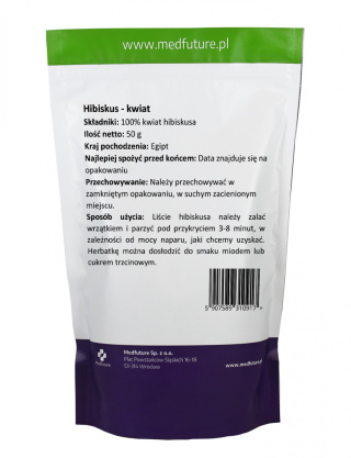 Hibiskus kwiat suszony 50 g - Medfuture