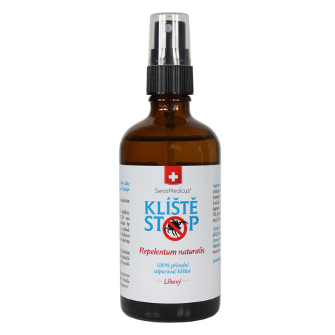 KleszczStop SwissMedicus tonik chroniący przed kleszczami 100ml - przód KleszczStop SwissMedicus tonik chroniący przed kleszczami 100ml - przód
