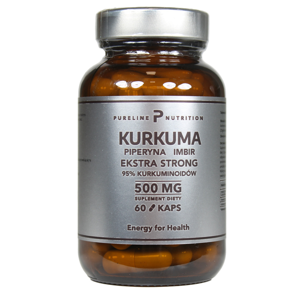 Kurkuma + piperyna + imbir Ekstra strong - 60 kapsułek -  Pureline Nutrition