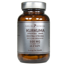 Kurkuma + piperyna + imbir Ekstra strong 60 kapsułek - Pureline Nutrition