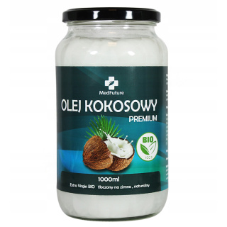 Olej Kokosowy Extra Virgin BIO nierafinowany 1000 ml - Medfuture