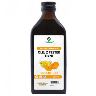 Olej z pestek dyni tłoczony na zimno 250 ml - Medfuture