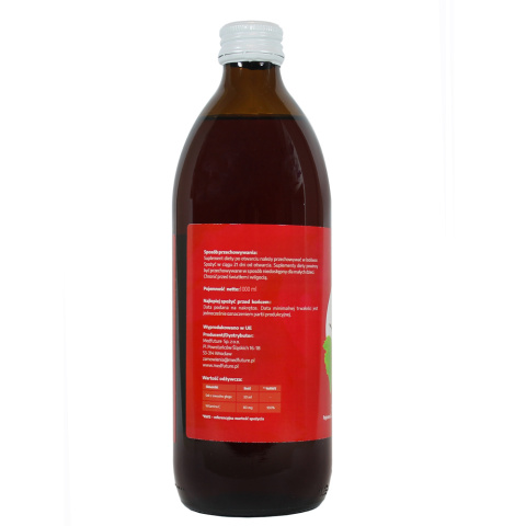 Zalecane spożycie - Sok z głogu - 1000 ml Zalecane spożycie - Sok z głogu - 1000 ml