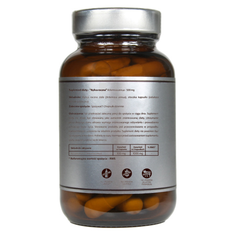 Bylica roczna (Artemisia annua) - ekstrakt 500 mg - 60 kapsułek - Pureline Nutrition Bylica roczna (Artemisia annua) - ekstrakt 500 mg - 60 kapsułek - Pureline Nutrition