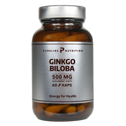 Ginkgo Biloba Ekstrakt 500 mg 60 kapsułek - Pureline Nutrition (Miłorząb japoński)