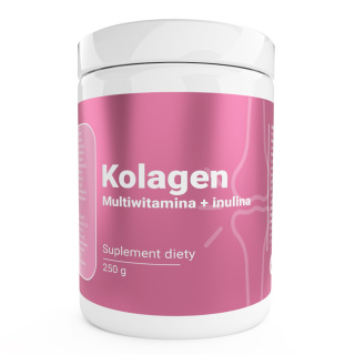 Kolagen z multiwitaminą i inuliną o smaku maliny i cytryny - 250 g - Medfuture