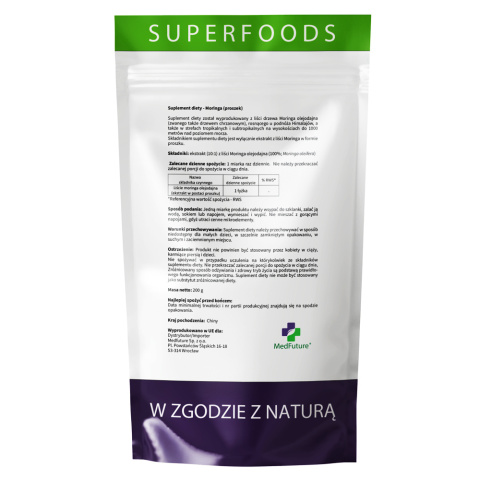 Medfuture - Moringa proszek BIO - 200 g