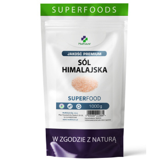 Sól Himalajska różowa drobna 100% naturalna 1 kg - Medfuture