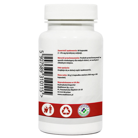 Zalecane spożycie -Tribulus terrestris - ekstrakt 500 mg - 60 kapsułek Zalecane spożycie -Tribulus terrestris - ekstrakt 500 mg - 60 kapsułek