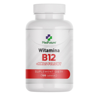 Witamina B12 1000 mcg + kwas foliowy 120 tabletek - Medfuture