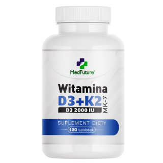 Witamina D3+K2 MK-7 120 tabletek - Medfuture