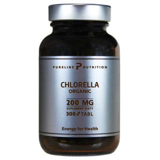 Chlorella Organic BIO 300 tabletek - PureLine (Algi chlorella vulgaris)