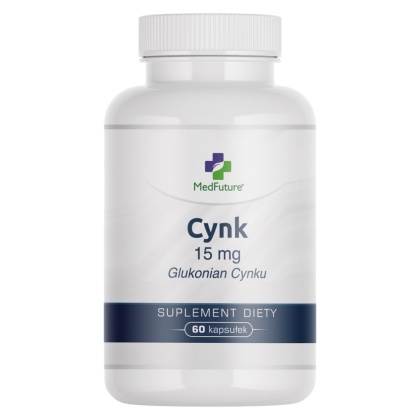 Cynk 15 mg (Glukonian Cynku) - 60 kapsułek vege - Medfuture