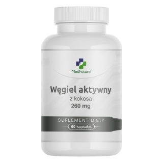 Węgiel aktywny z kokosa - 60 kapsułek vegek - Medfuture