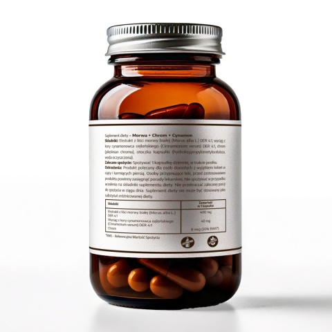 Morwa biała z chromem i cynamonem  - 60 kapsułek -  Pureline Nutrition