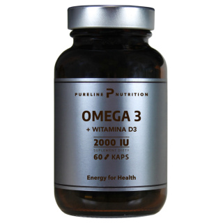 Omega 3 + witamina D3 - 60 kapsułek - Pureline Nutrition