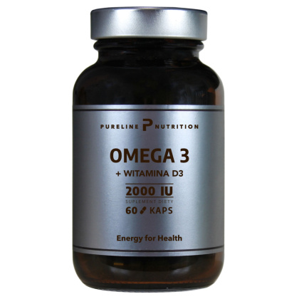 Omega 3 + witamina D3 - 60 kapsułek - Pureline Nutrition