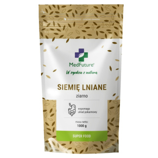 Siemię lniane ziarno 1000 g - Medfuture