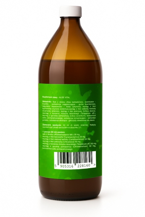 Sok Aloe Vital (aloes, karczoch, zielona herbata, pokrzywa, mniszek) - 500 ml - Medfuture
