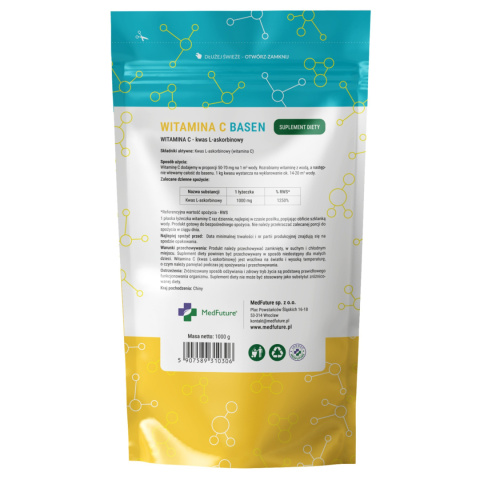 Medfuture - Witamina C do regulacji pH wody basenowej - 1 kg