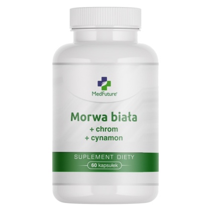 Morwa biała z chromem i cynamonem - 60 kapsułek - Medfuture