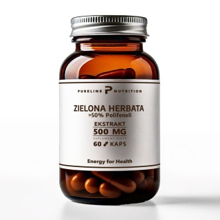 Zielona herbata - ekstrakt 500 mg - 60 kapsułek - Pureline Nutrition