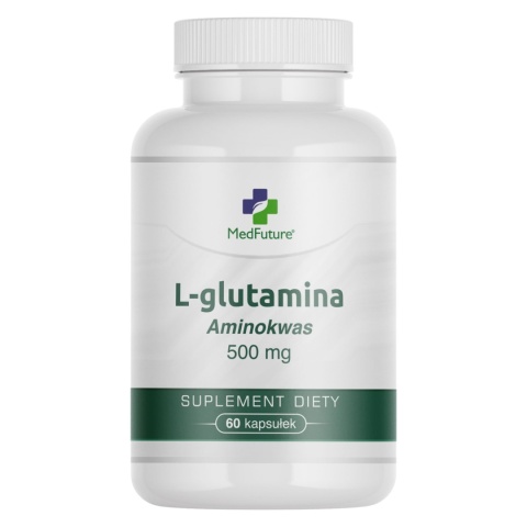 L-glutamina (aminokwas) - 500 mg - 60 kapsułek vege - Medfuture