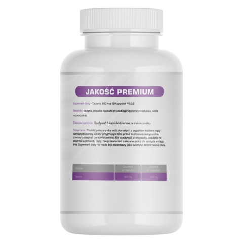 Tauryna - 800 mg - kapsułek vege - Medfuture