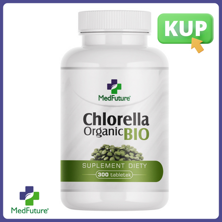 Chlorella Organic BIO 300 tabletek - Medfuture (Algi chlorella vulgaris)