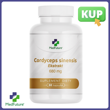 Cordyceps sinensis (Maczużnik chiński) 680 mg - 60 kapsułek - Medfuture
