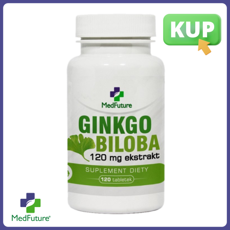 Ginkgo Biloba Ekstrakt 120 mg 120 tabletek - Medfuture (Miłorząb japoński)