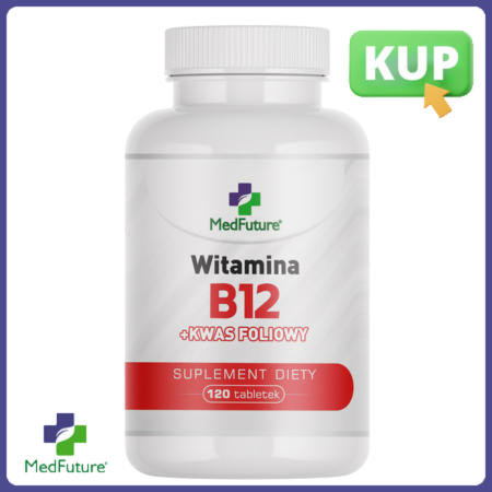 Witamina B12 1000 mcg + kwas foliowy 120 tabletek - Medfuture