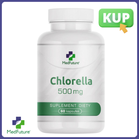 Chlorella Ekstrakt 500 mg 60 kapsułek - Medfuture (Algi chlorella vulgaris)