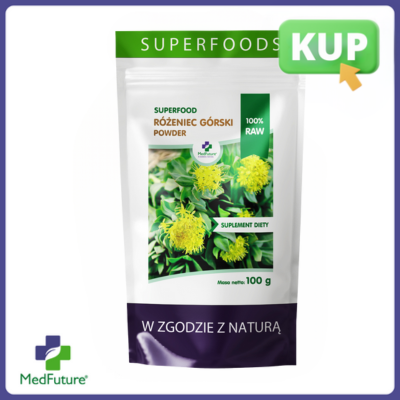 Różeniec Górski sproszkowany korzeń 100 g - Medfuture (Rhodiola Rosea)