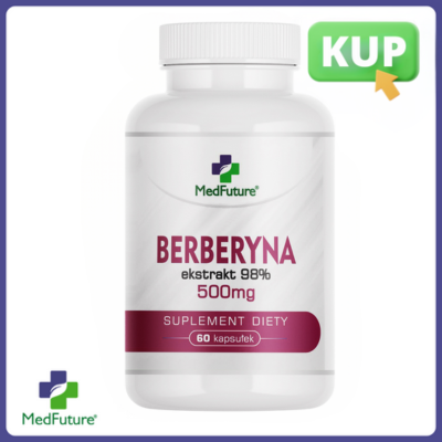 Berberyna Ekstrakt 98% 500 mg 60 kapsułek - Medfuture