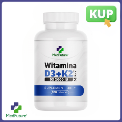 Witamina D3+K2 MK-7 120 tabletek - Medfuture